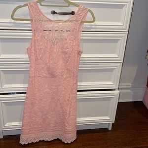 Pink lace dress!